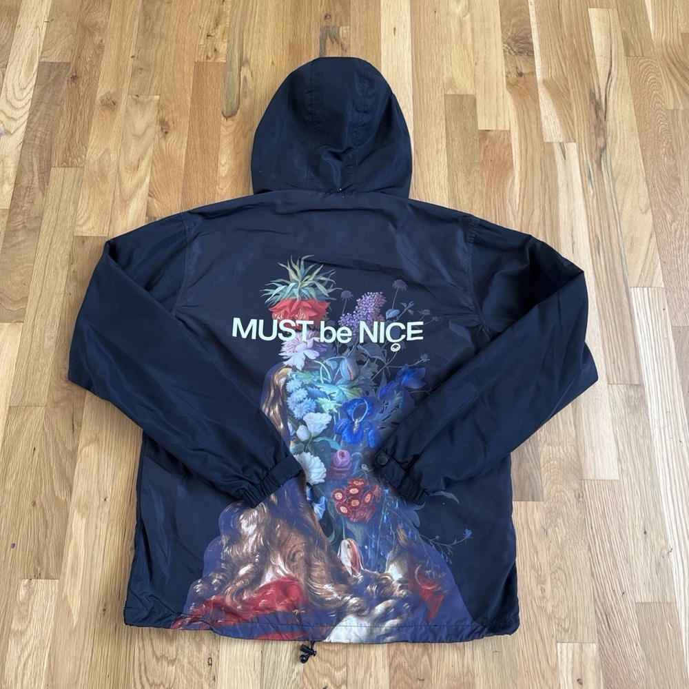 Ripndip 'Must Be Nice' Black Quarter Zip Windbreaker Jacket Small